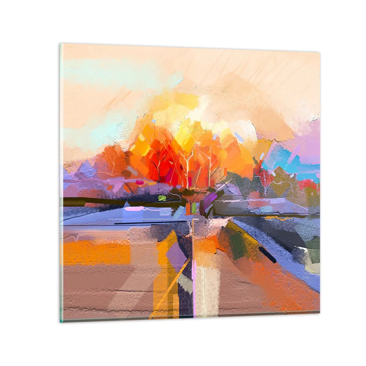 Cuadro sobre vidrio - Impresiones sobre Vidrio - Llegó el otoño - 30x30 cm