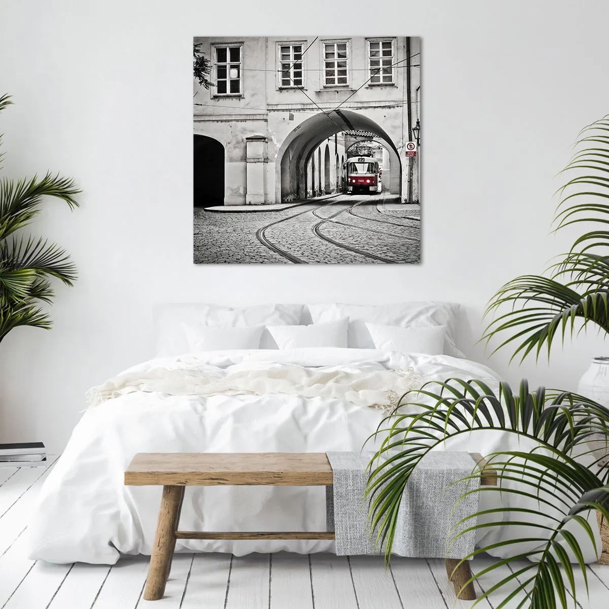 Cuadro sobre lienzo - Impresión de Imagen - A través del laberinto urbano - 30x30 cm