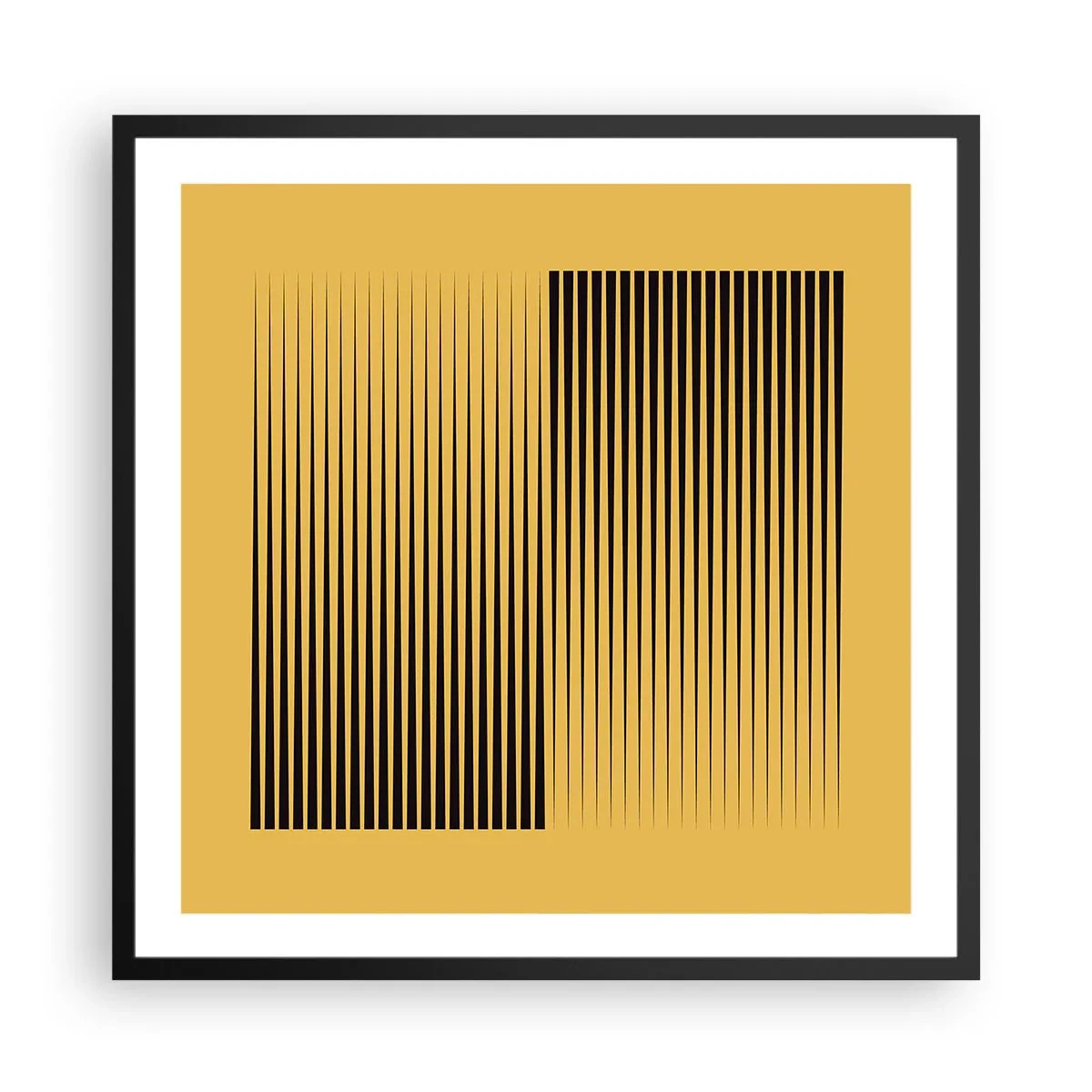 Póster en marco negro - Cuadrado de opuestos - 60x60 cm