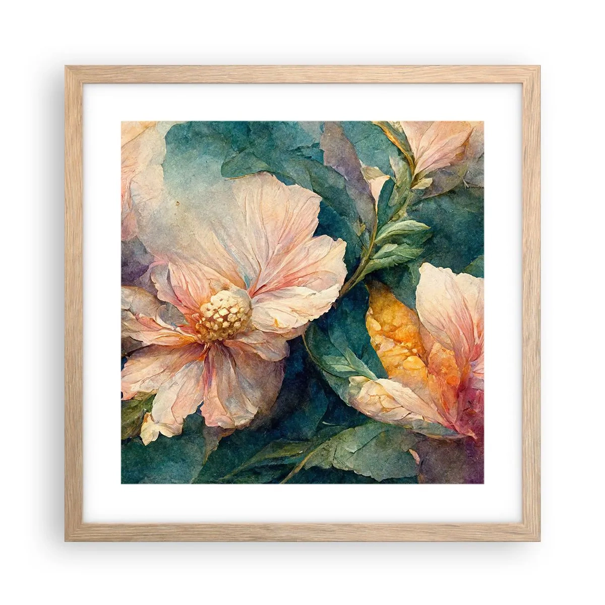 Póster en marco roble claro - La sutileza misma - 40x40 cm