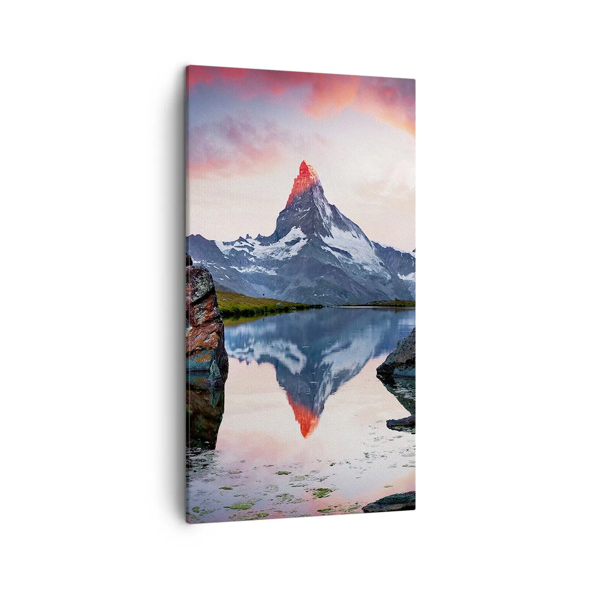 Cuadro sobre lienzo - Impresión de Imagen - El corazón de las montañas arde - 45x80 cm