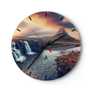 Reloj de pared - Reloj de vidrio - En la majestuosidad de la naturaleza - 40x40 cm