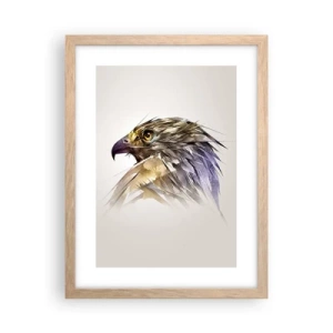 Póster en marco roble claro - Retrato de un guerrero - 30x40 cm