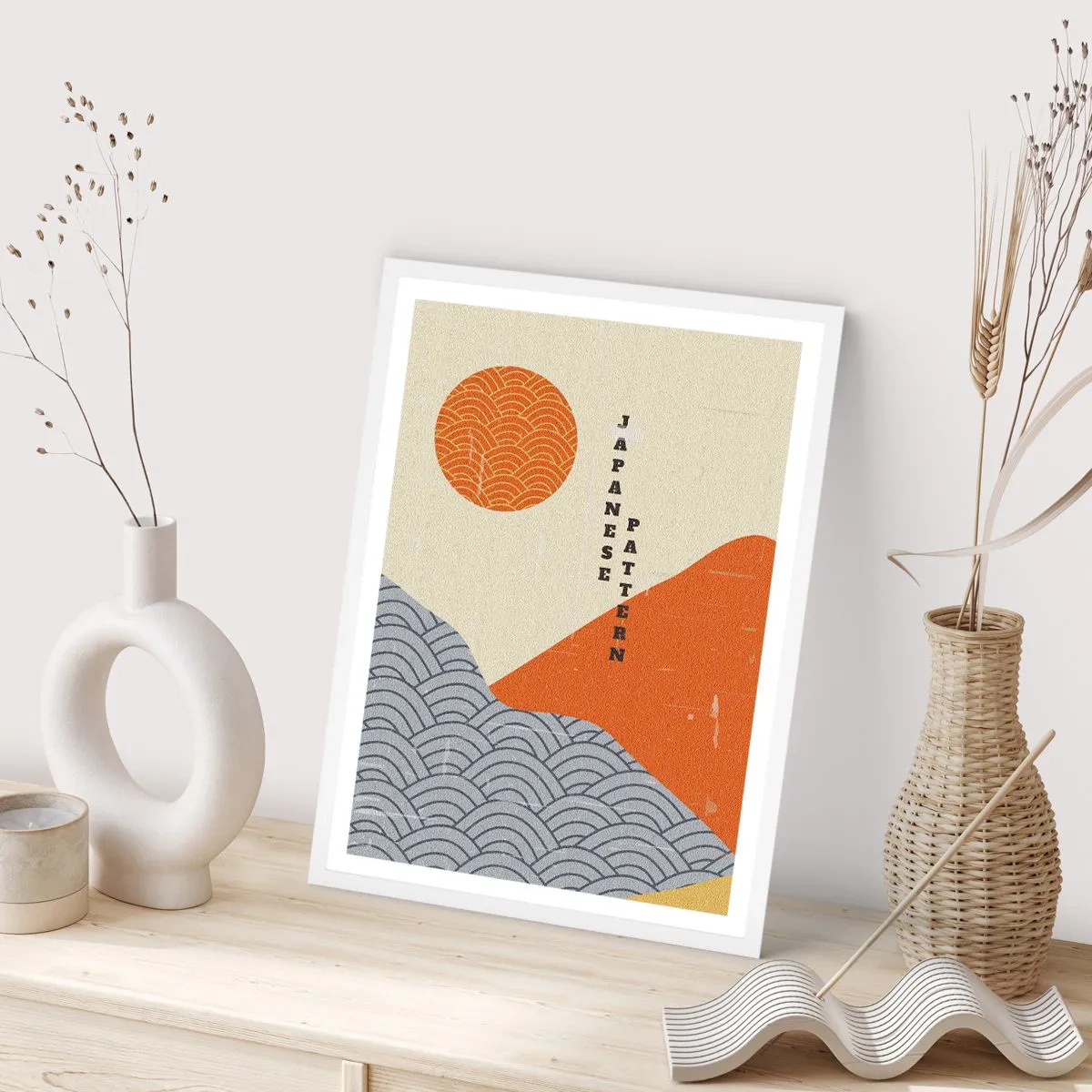 Póster en marco blanco - En el espíritu japonés - 50x70 cm