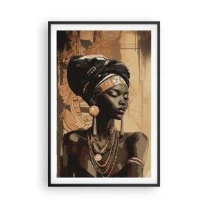 Póster en marco negro - Majestuosidad africana - 61x91 cm