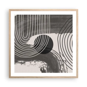 Póster en marco roble claro - La victoria del óvalo - 60x60 cm