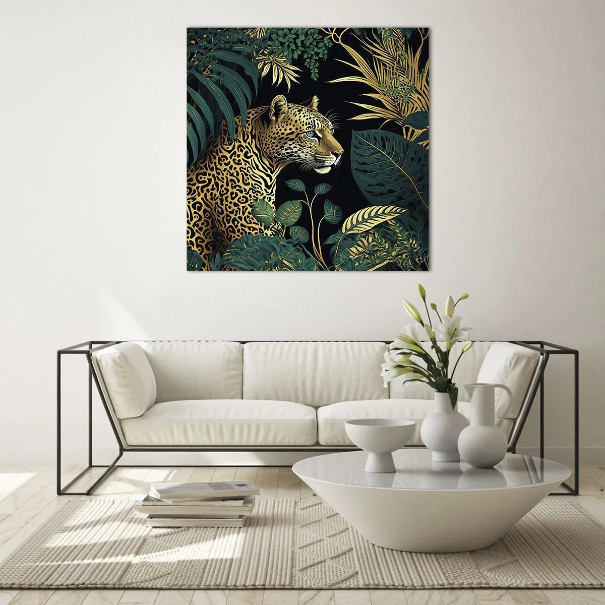 Cuadro sobre vidrio - Impresiones sobre Vidrio - El anfitrión en la jungla - 30x30 cm