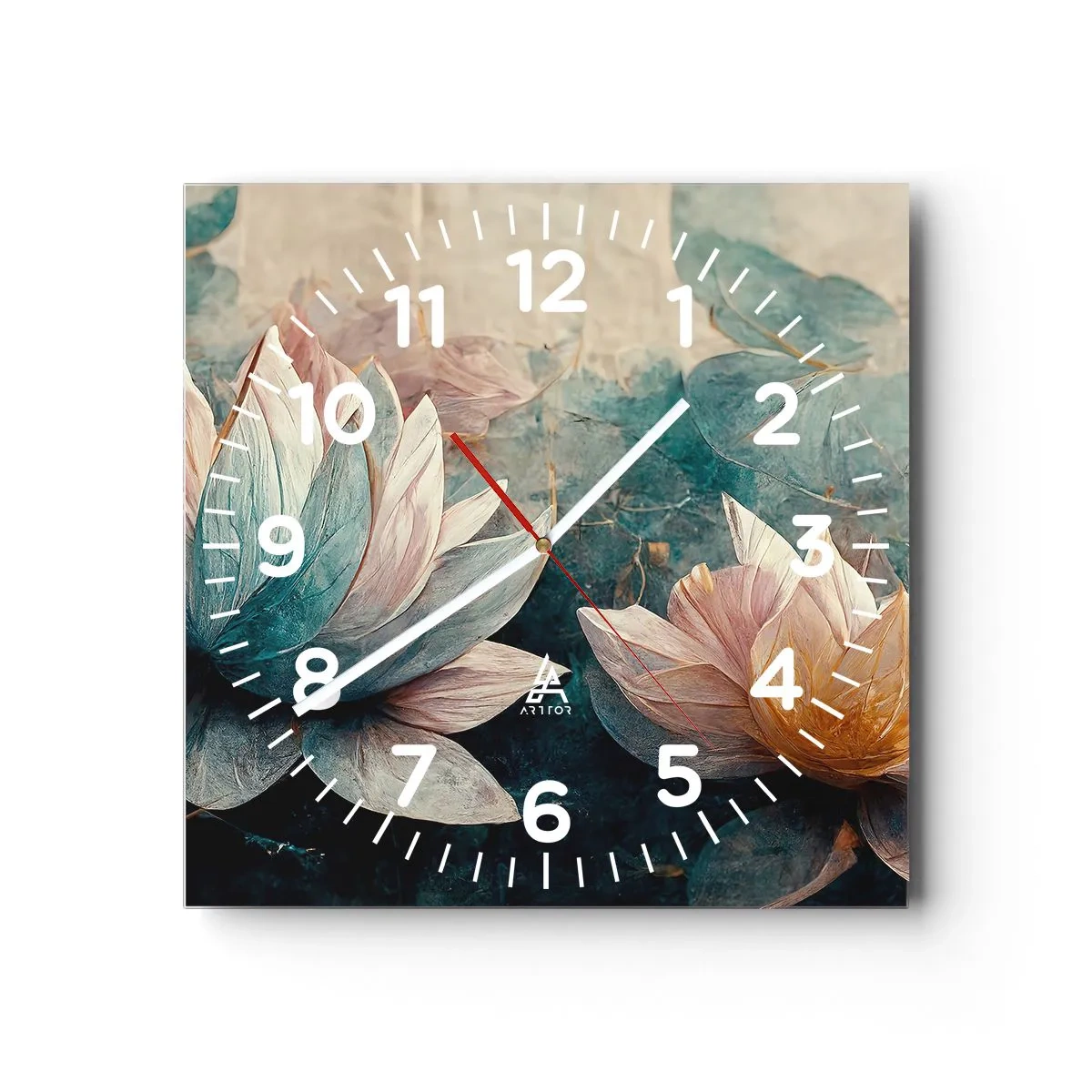Reloj de pared - Reloj de vidrio - Estrellas de lago - 30x30 cm