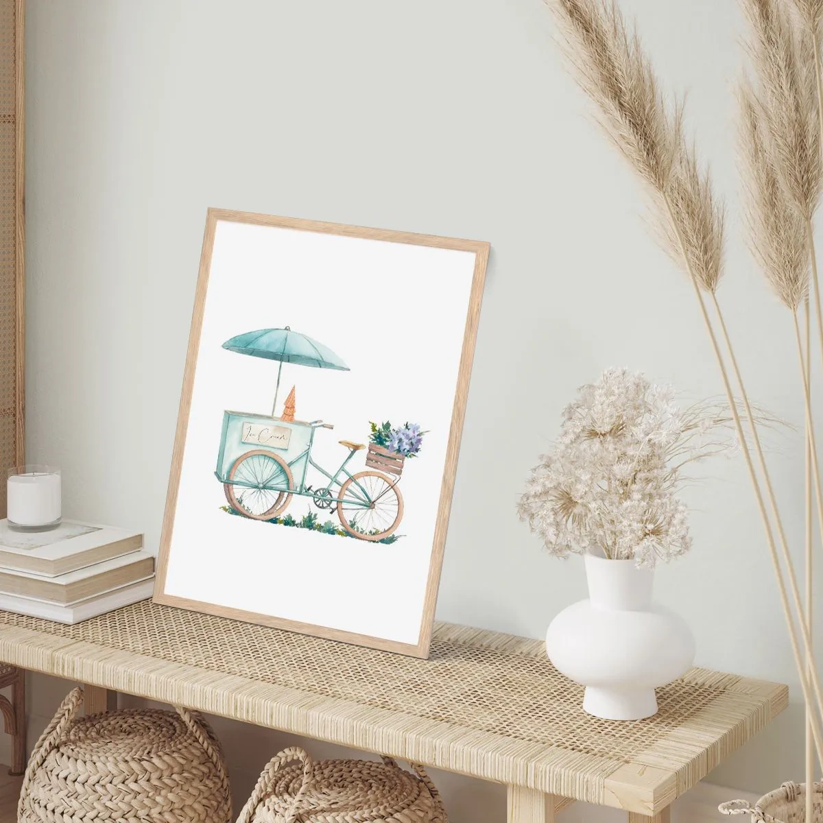 Póster en marco roble claro - Dulce recuerdo del verano - 61x91 cm