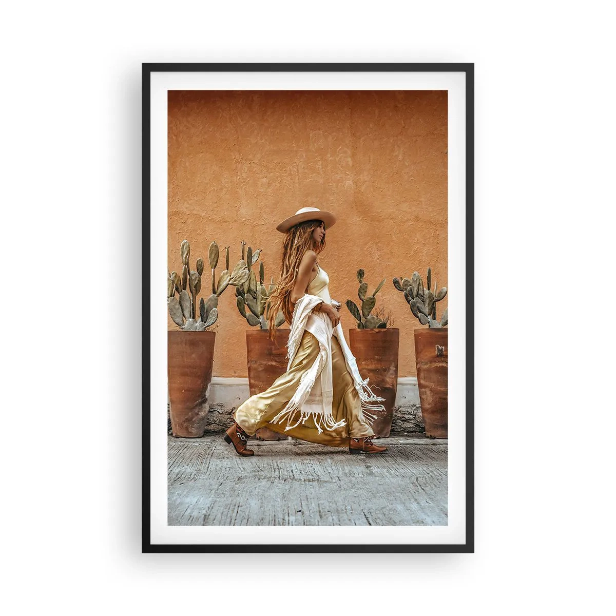 Póster en marco negro - Estilo hippie - 61x91 cm