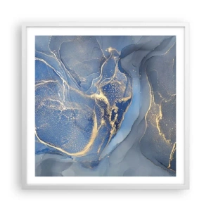 Póster en marco blanco - Polvo de oro - 60x60 cm