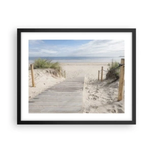 Póster en marco negro - Hasta el horizonte - 50x40 cm