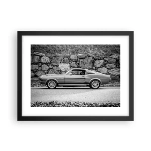 Póster en marco negro - Una leyenda de los años 60 - 40x30 cm