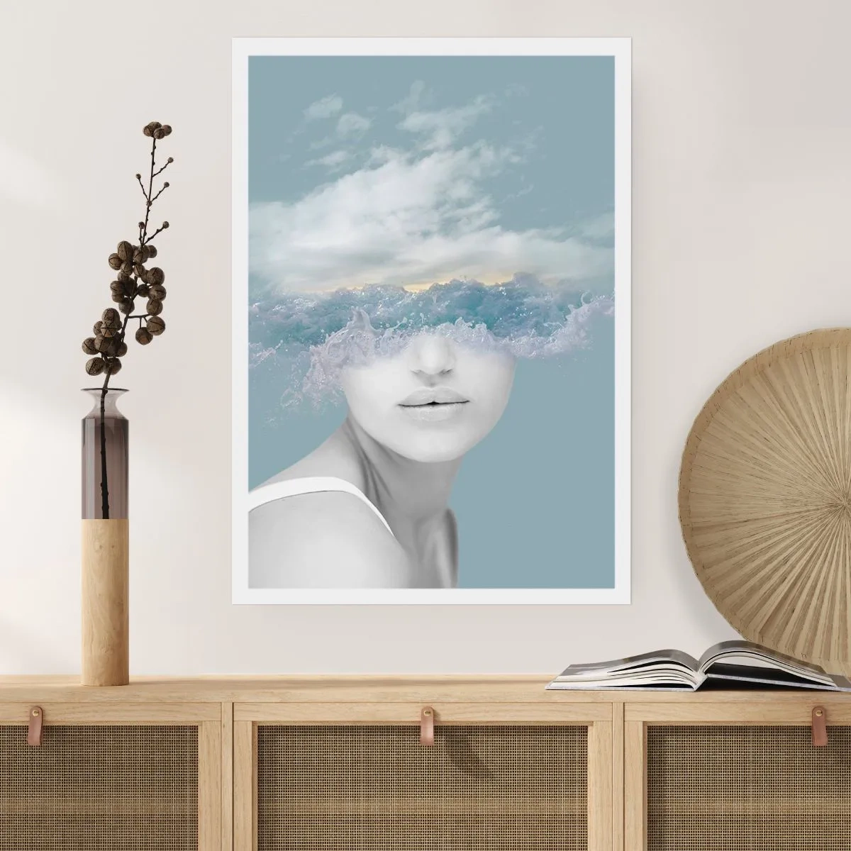 Póster - Con la cabeza en las nubes - 40x50 cm