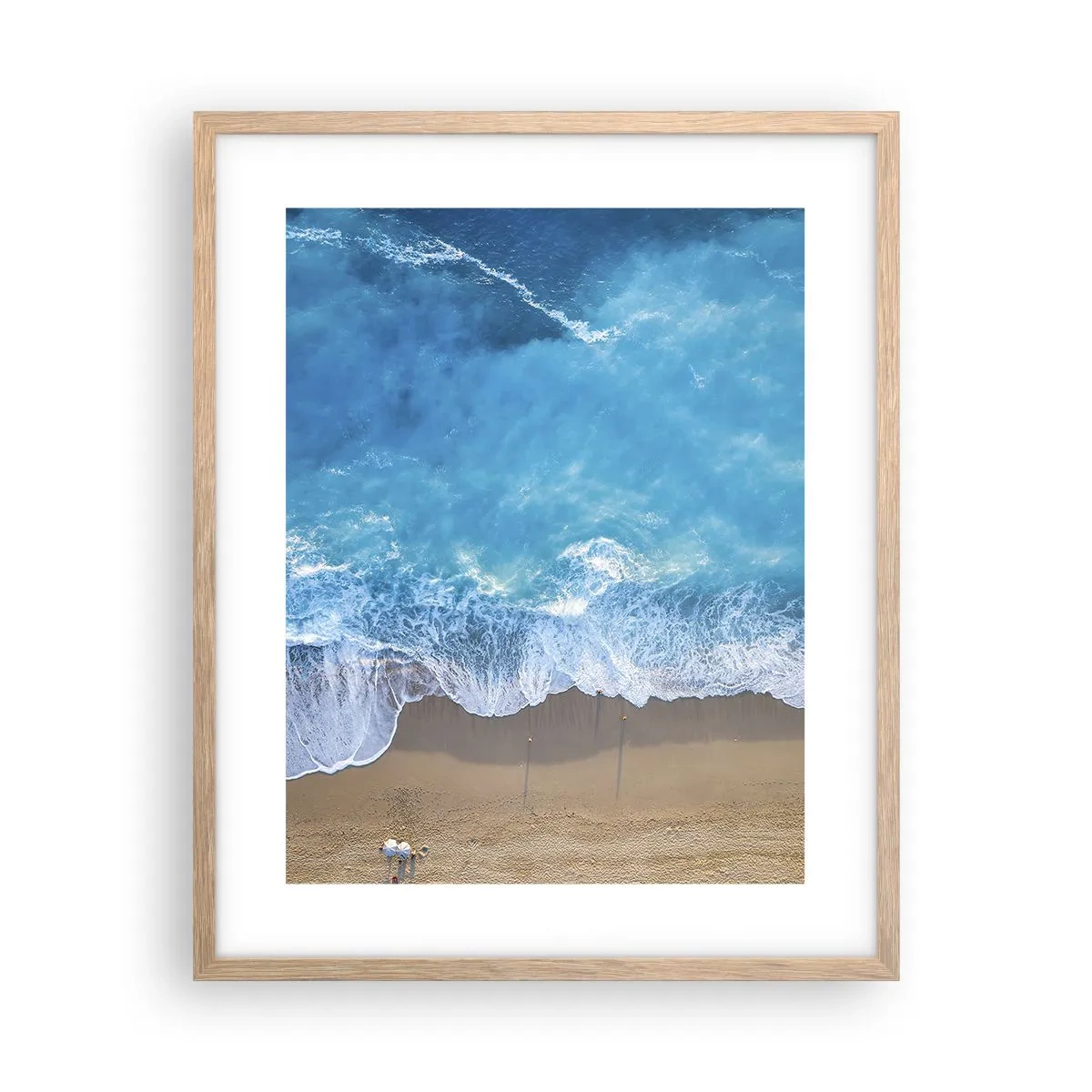 Póster en marco roble claro - El poder del azul - 40x50 cm