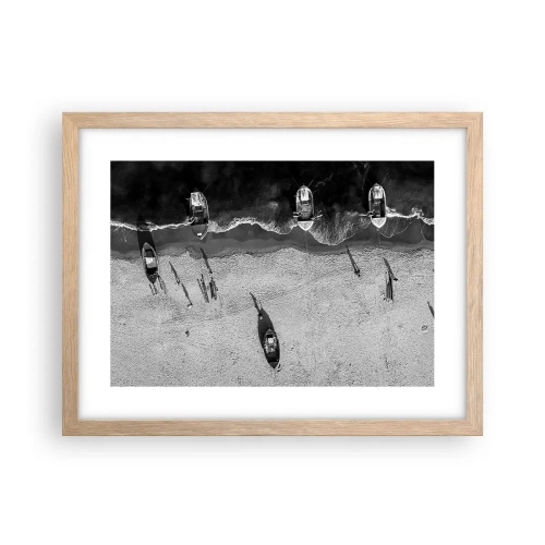 Póster en marco roble claro - Aún en la orilla... - 40x30 cm