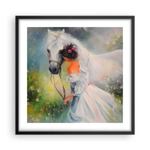 Póster en marco negro - Como si de un hermoso sueño se tratara - 50x50 cm