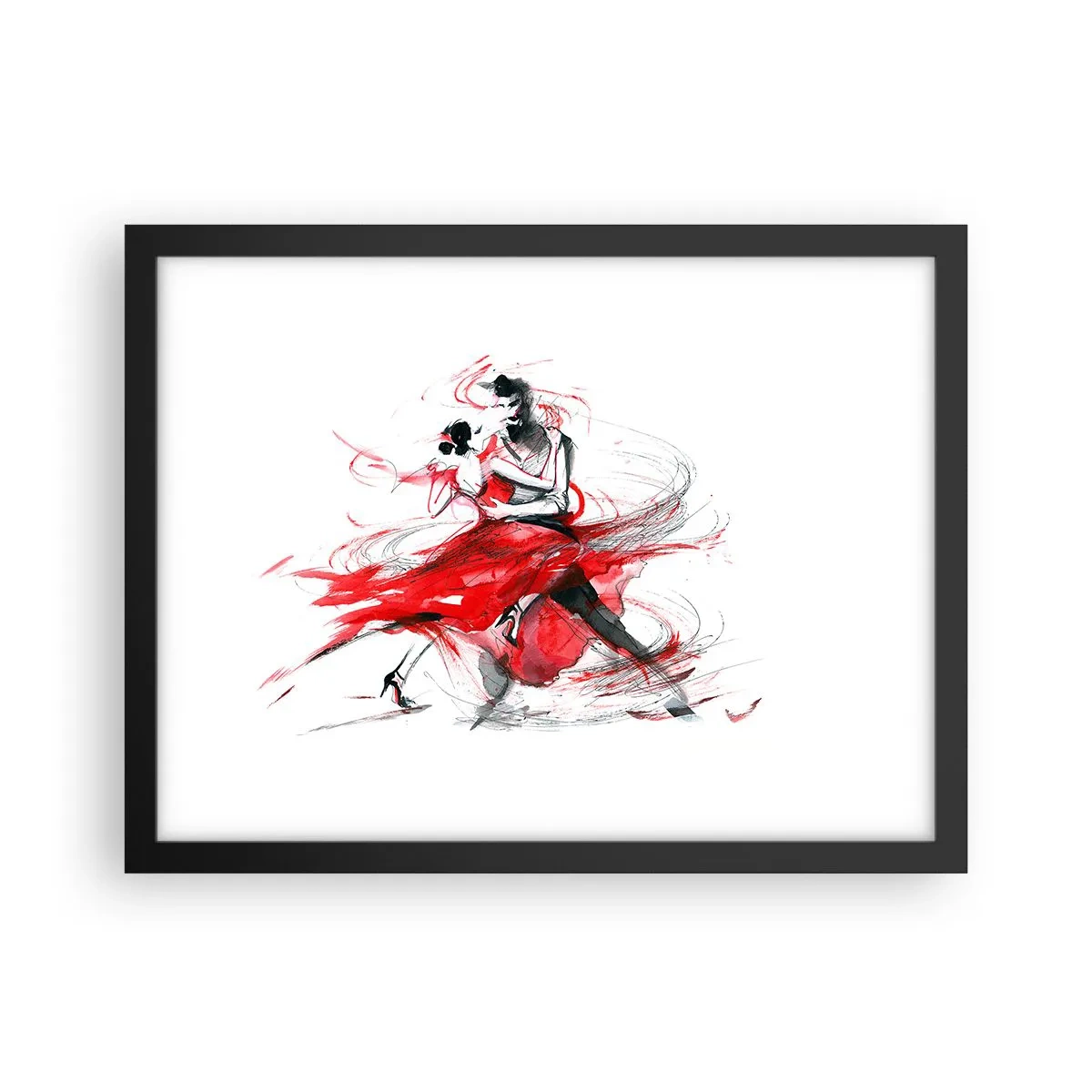 Póster en marco negro - El tango: el ritmo de la pasión - 40x30 cm