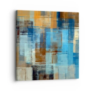 Cuadro sobre lienzo - Impresión de Imagen - A través del velo azul - 30x30 cm