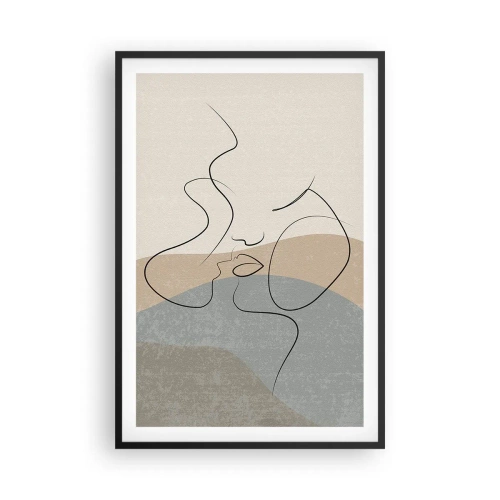 Póster en marco negro - Como una pincelada - 61x91 cm