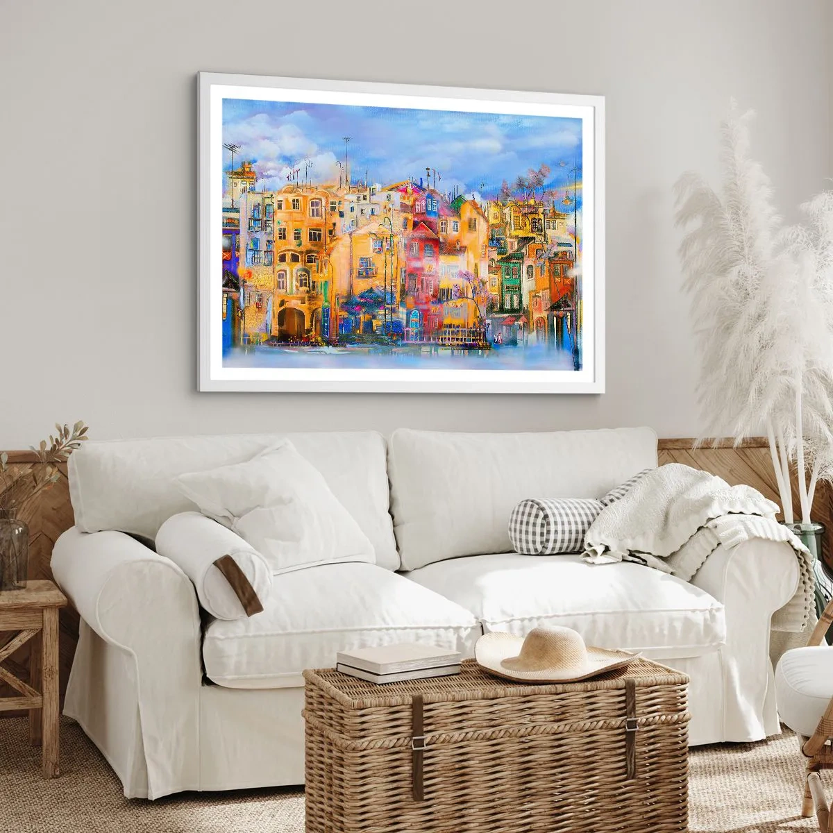 Póster en marco blanco - Estamos juntos - 50x40 cm