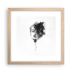 Póster en marco roble claro - Sueños en femenino - 30x30 cm