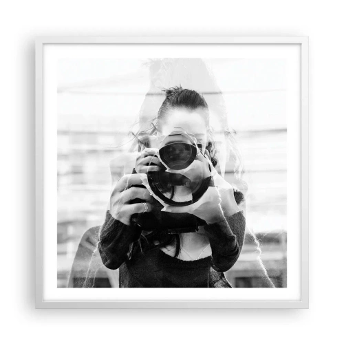 Póster en marco blanco - Creador y creación - 60x60 cm