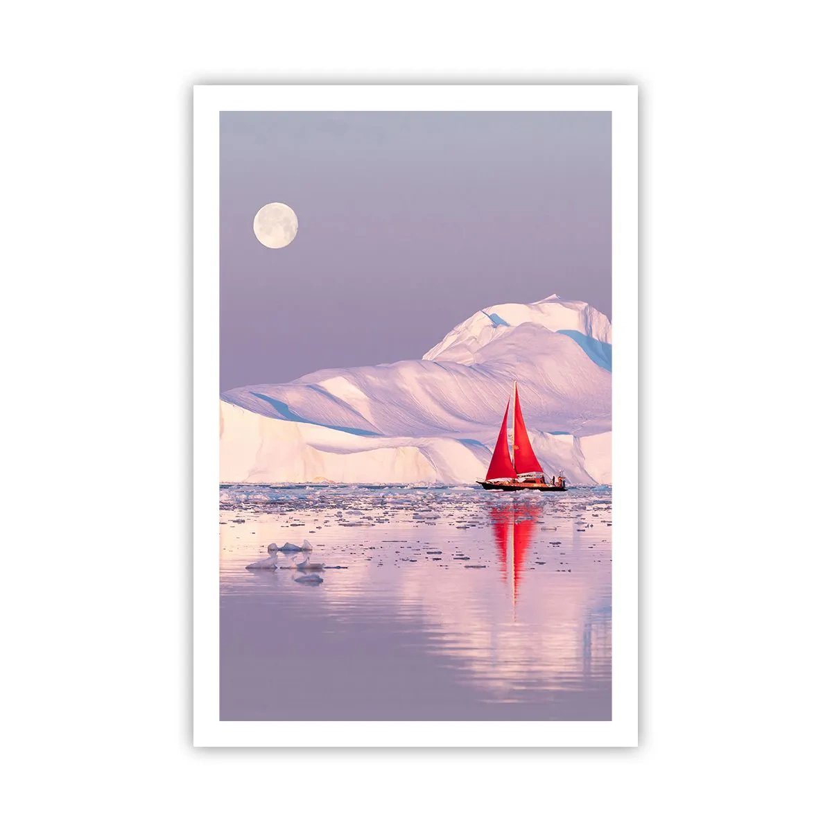 Póster - El calor de la vela, el frío del hielo - 61x91 cm