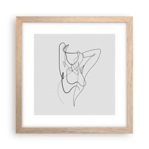 Póster en marco roble claro - Realmente, tal y como eres - 30x30 cm