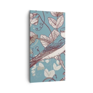 Cuadro sobre lienzo - Impresión de Imagen - En el cerezo - 55x100 cm