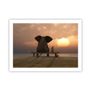 Póster - Es bueno estar en silencio juntos - 70x50 cm