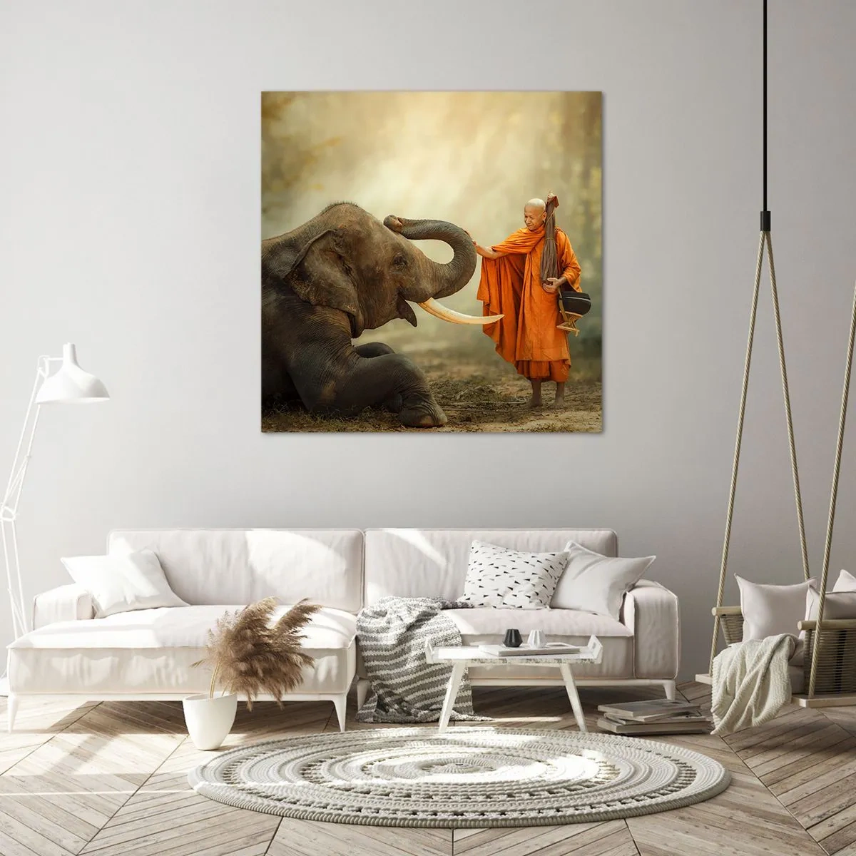 Cuadro sobre lienzo - Impresión de Imagen - Un encuentro en un viaje - 30x30 cm