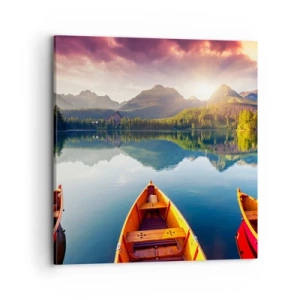 Cuadro sobre lienzo - Impresión de Imagen - Frente a la naturaleza - 70x70 cm