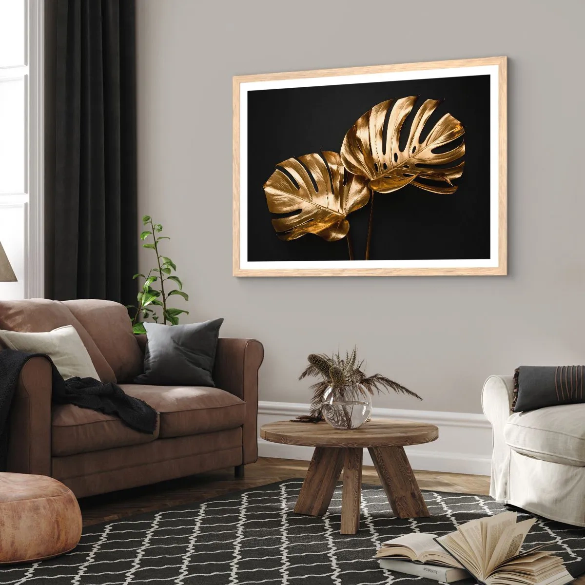 Póster en marco roble claro - Tesoros de la naturaleza - 40x30 cm