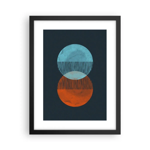 Póster en marco negro - Fantasía astronómica - 30x40 cm