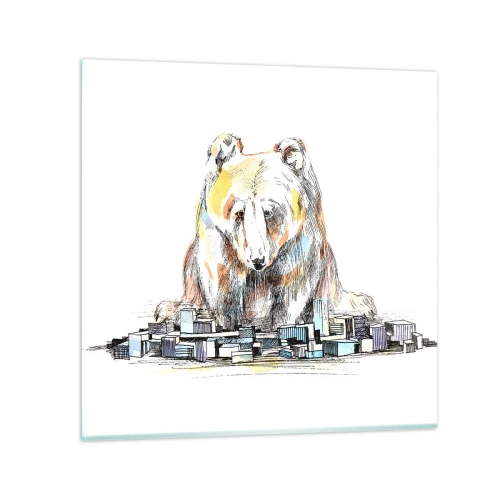 Cuadro sobre vidrio - Impresiones sobre Vidrio - ¿Cómo podéis vivir así? - 40x40 cm