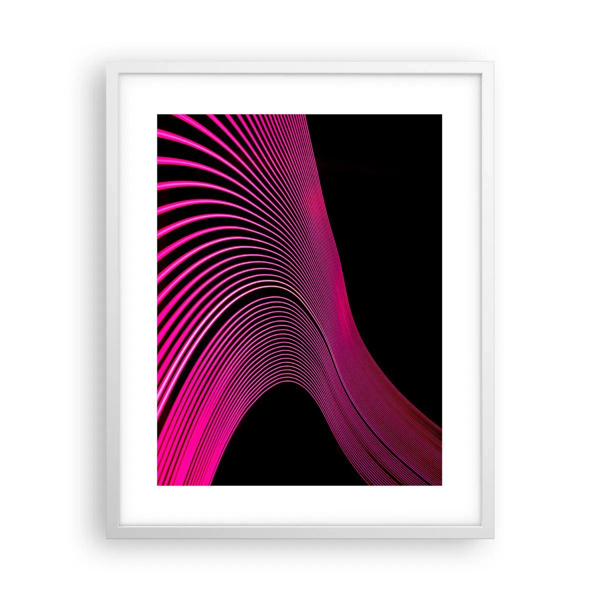 Póster en marco blanco - Avenida de luz - 40x50 cm