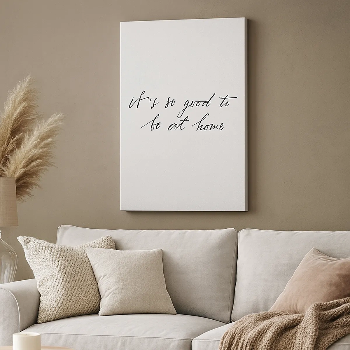 Cuadro sobre lienzo - Impresión de Imagen - Letras de estilo caligráfico sobre fondo blanco. - 50x70cm - Toda la verdad - Decoración de pared moderna para salón y dormitorio ARTTOR