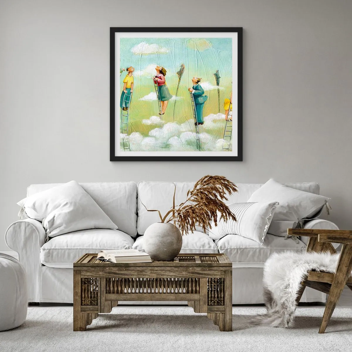 Póster en marco negro - Sigue tu sueño - 30x30 cm