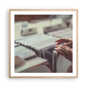 Póster en marco roble claro - En busca de emociones - 60x60 cm