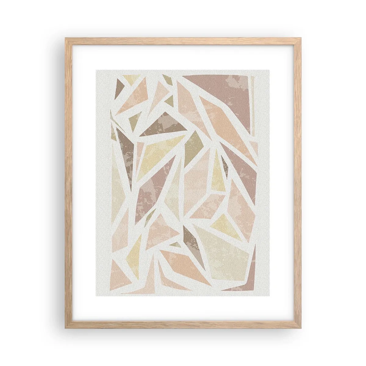 Póster en marco roble claro - Composición de vidrieras - 40x50 cm