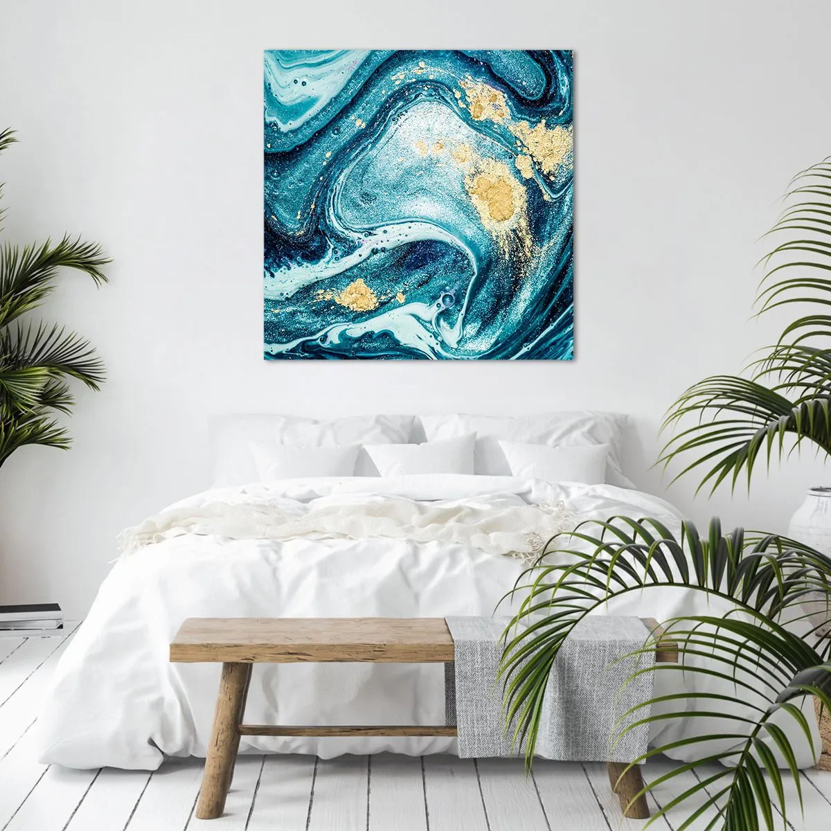 Cuadro sobre lienzo - Impresión de Imagen - Vórtice azul - 30x30 cm