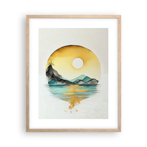 Póster en marco roble claro - En un círculo de belleza - 40x50 cm