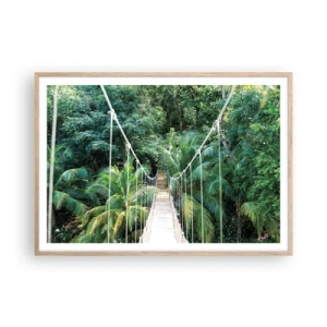 Póster en marco roble claro - ¡Bienvenido a la selva! - 100x70 cm