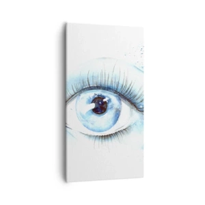 Cuadro sobre lienzo - Impresión de Imagen - Sumérgete en el azul de tu mirada - 55x100 cm