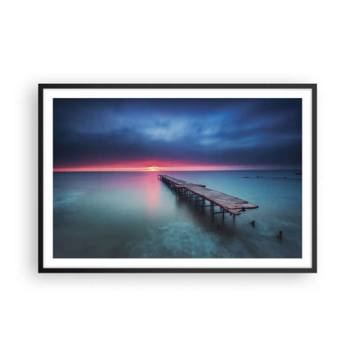 Póster en marco negro - Entre el cielo y el agua - 91x61 cm