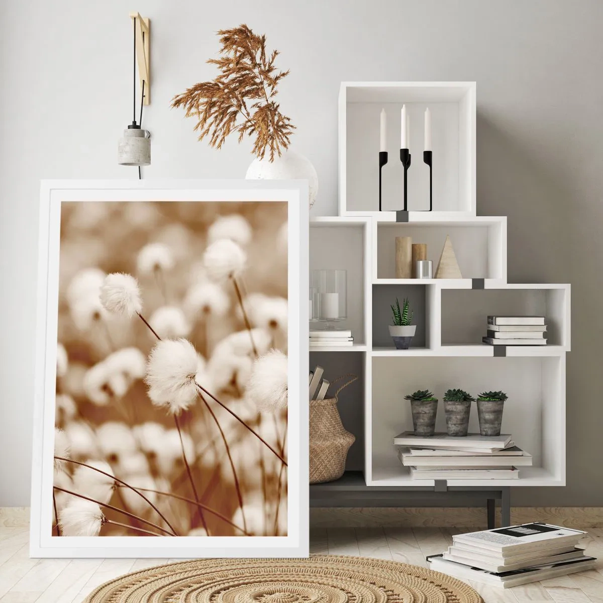 Póster en marco blanco - Un mullido colchón - 70x100 cm