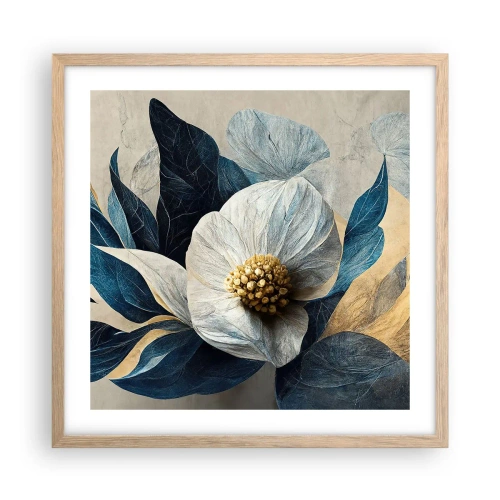 Póster en marco roble claro - Con un corazón de oro - 50x50 cm