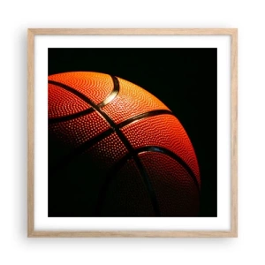 Póster en marco roble claro - Hermoso como un planeta - 50x50 cm