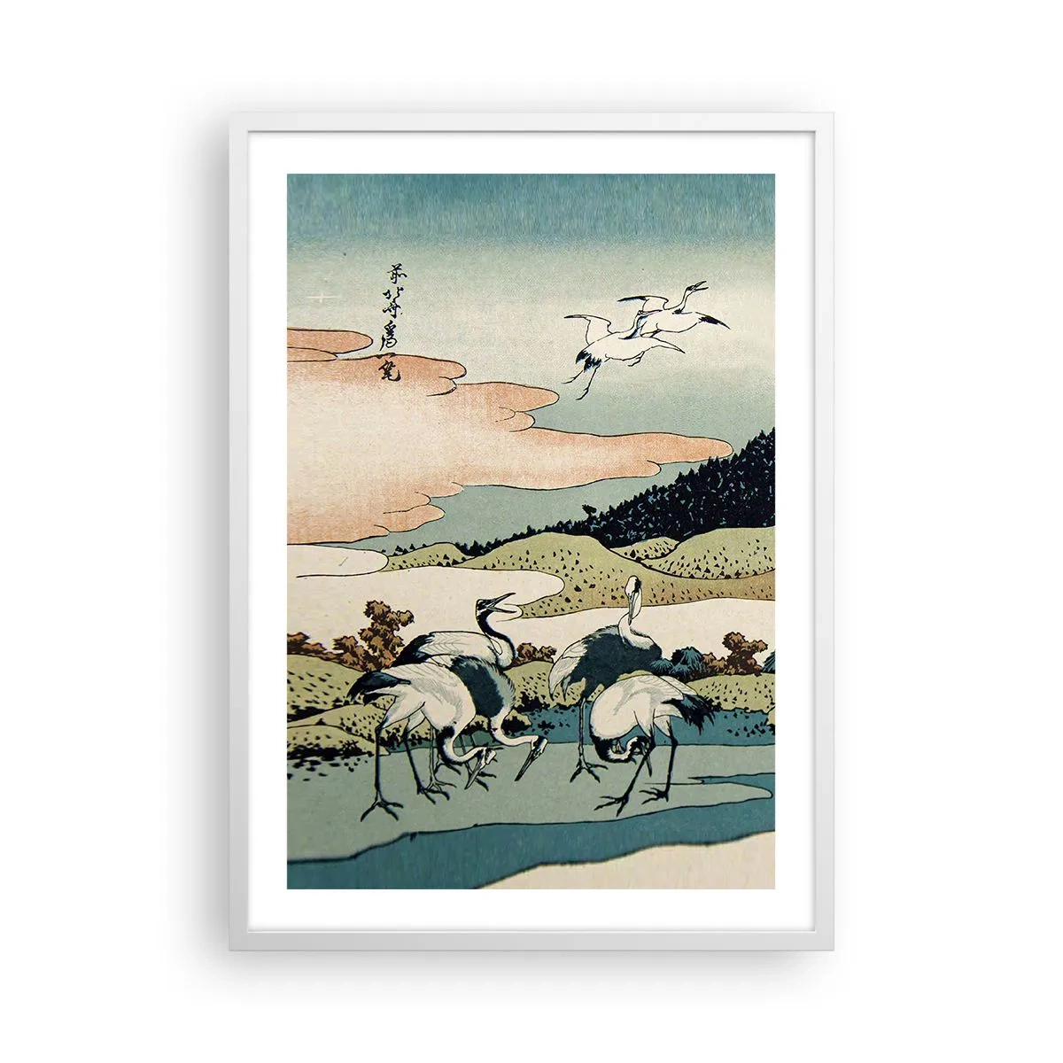 Póster en marco blanco - Alma japonesa - 50x70 cm